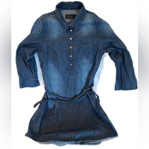 Women’s Ci Sono Denim 3/4 Sleeve Dress with belt Size Small
